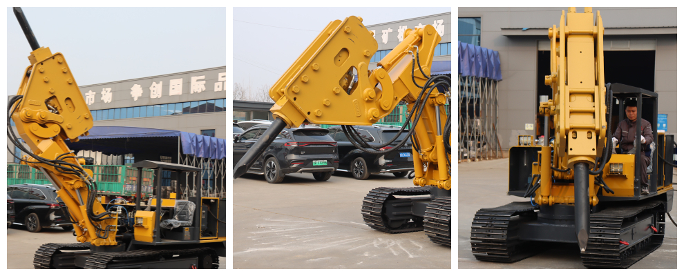 حفارة مزودة بمطرقة صخرية